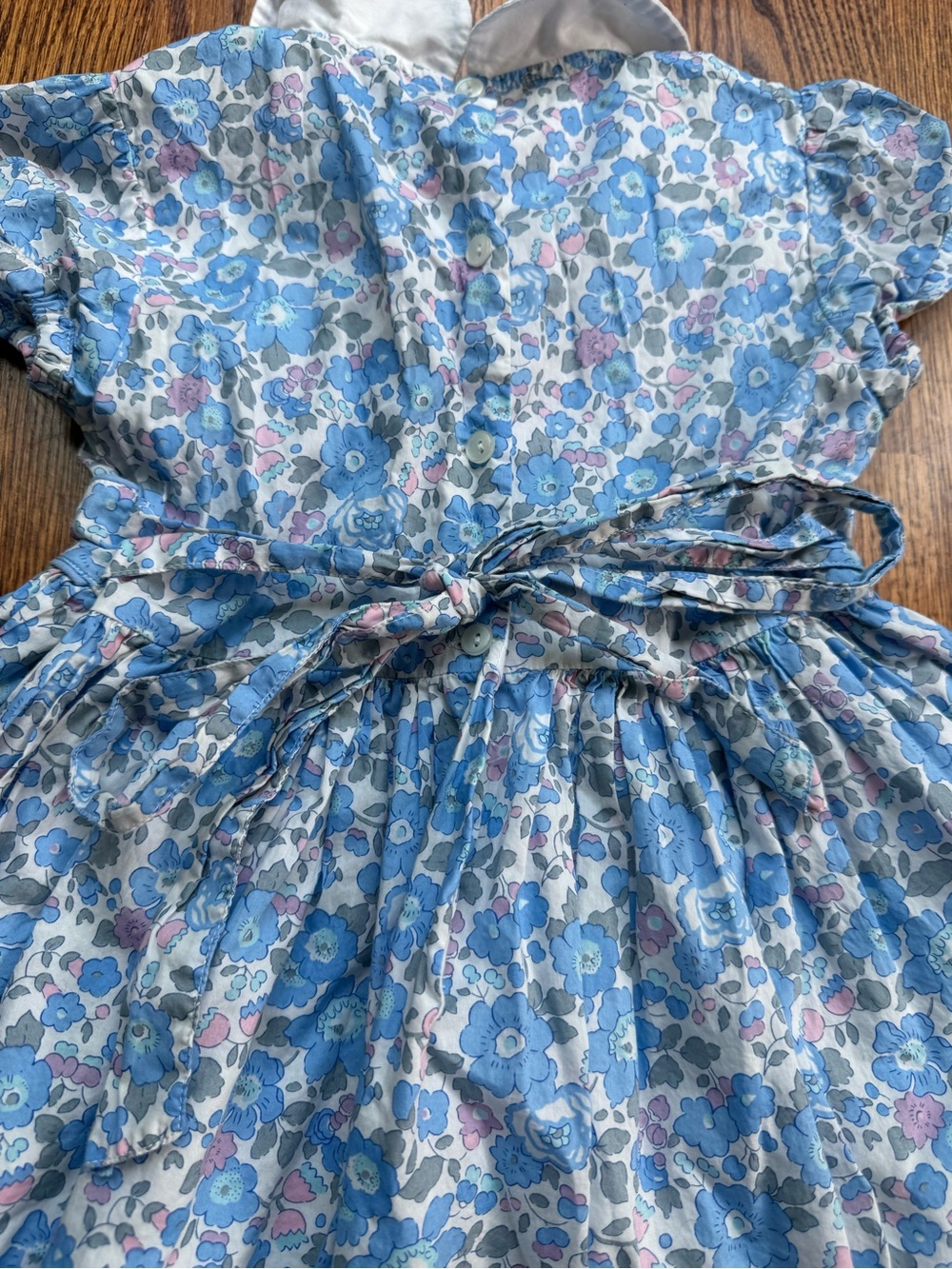 Lily Rose Blue Floral Peter Pan Collar Dress 6-7 Years ASO Princess Charlotte - Picture 5 of 11